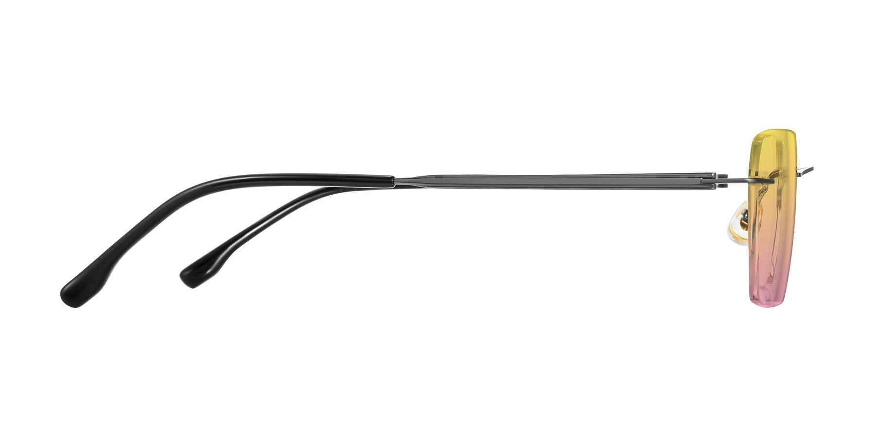 Side of Airflow in Gunmetal with Yellow / Pink Gradient Lenses