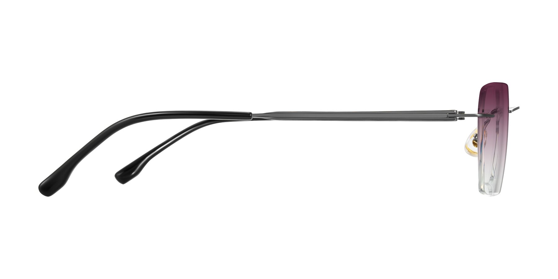 Side of Airflow in Gunmetal with Wine Gradient Lenses