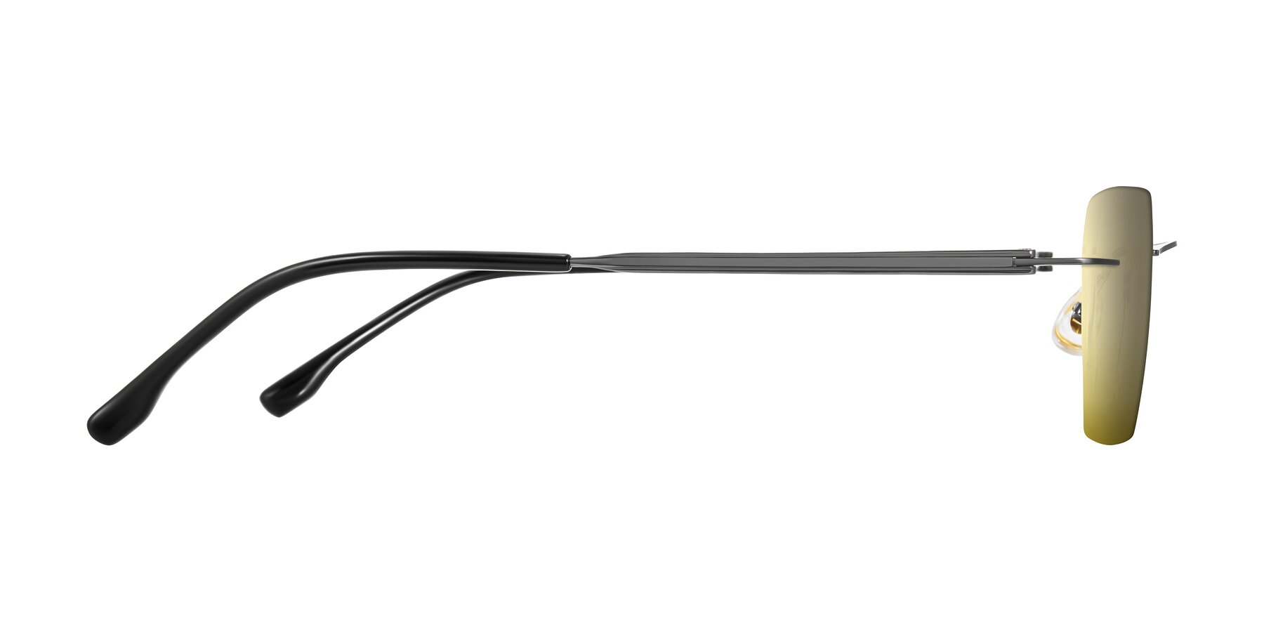 Side of Airflow in Gunmetal with Gold Mirrored Lenses