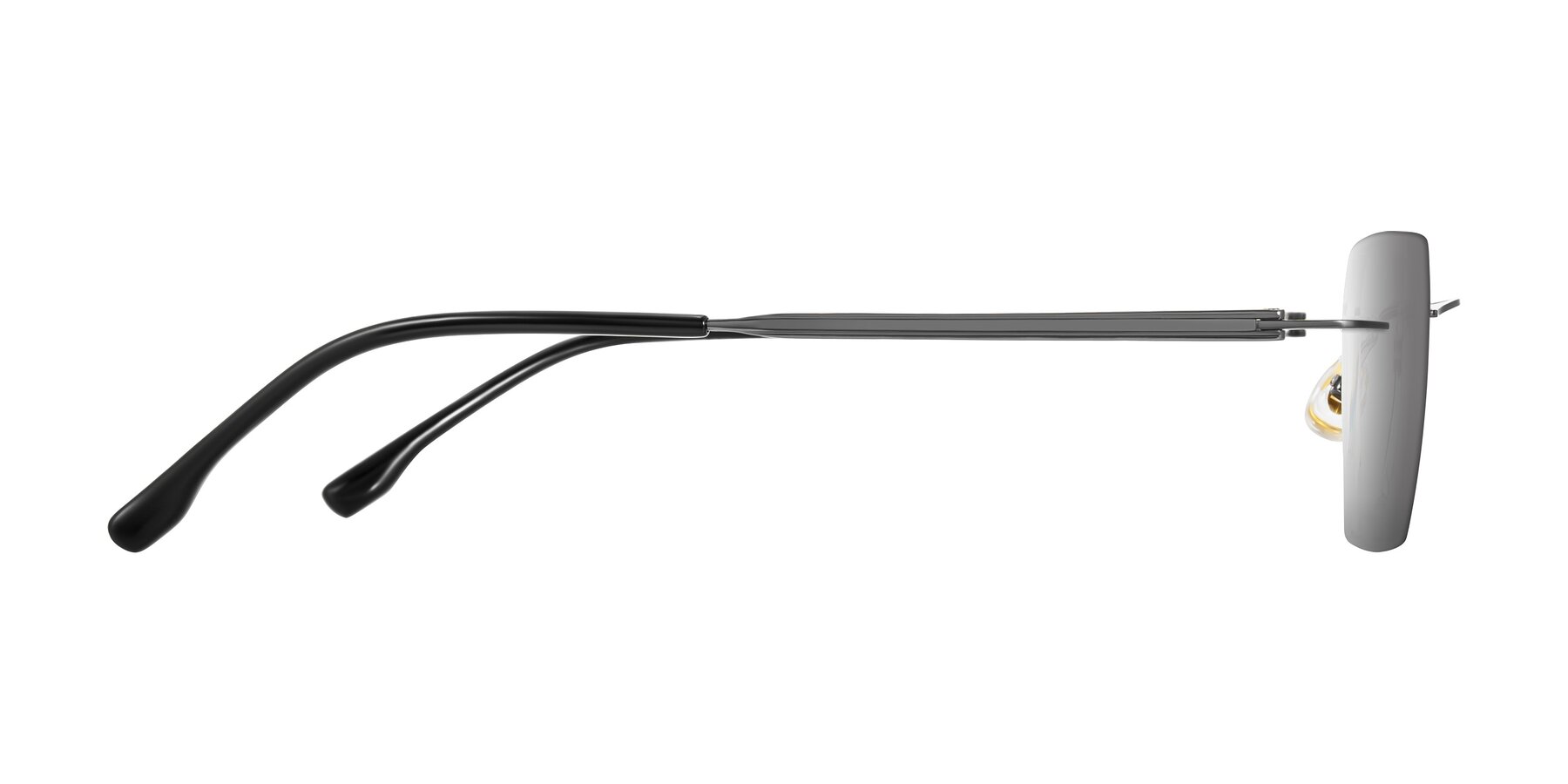Side of Airflow in Gunmetal with Silver Mirrored Lenses
