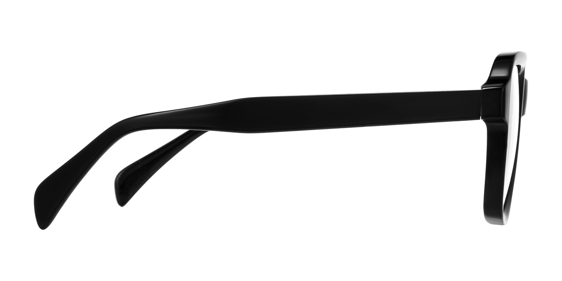 Side of Upbeat in Black with Clear Eyeglass Lenses