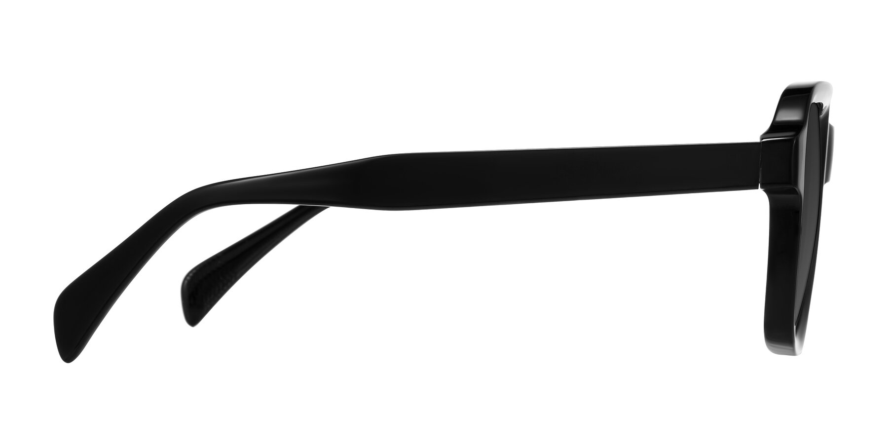 Side of Upbeat in Black with Gray Tinted Lenses