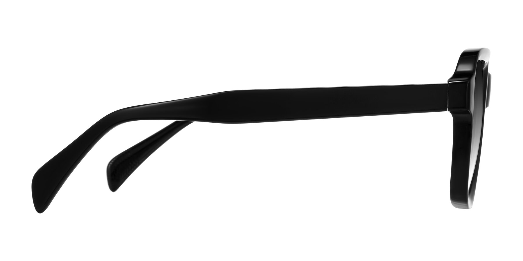 Side of Upbeat in Black with Gray Gradient Lenses