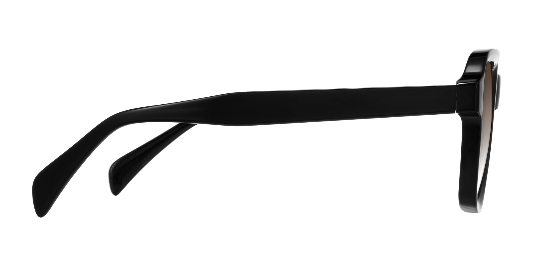 Side of Upbeat in Black with Brown Gradient Lenses