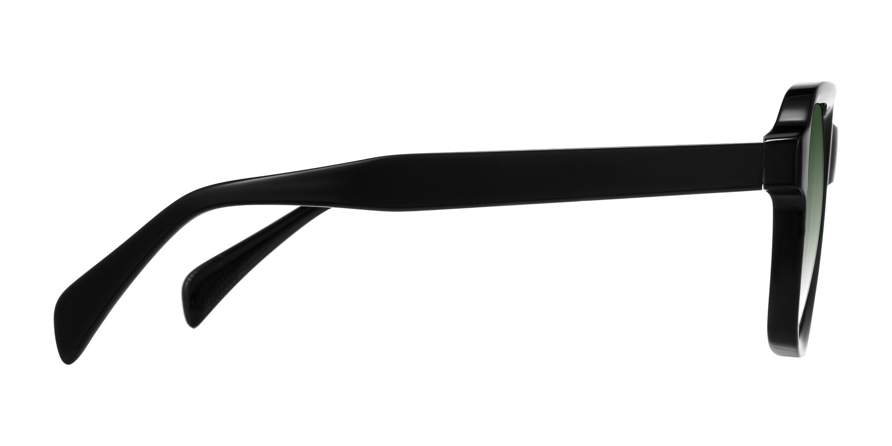 Side of Upbeat in Black with Green Gradient Lenses
