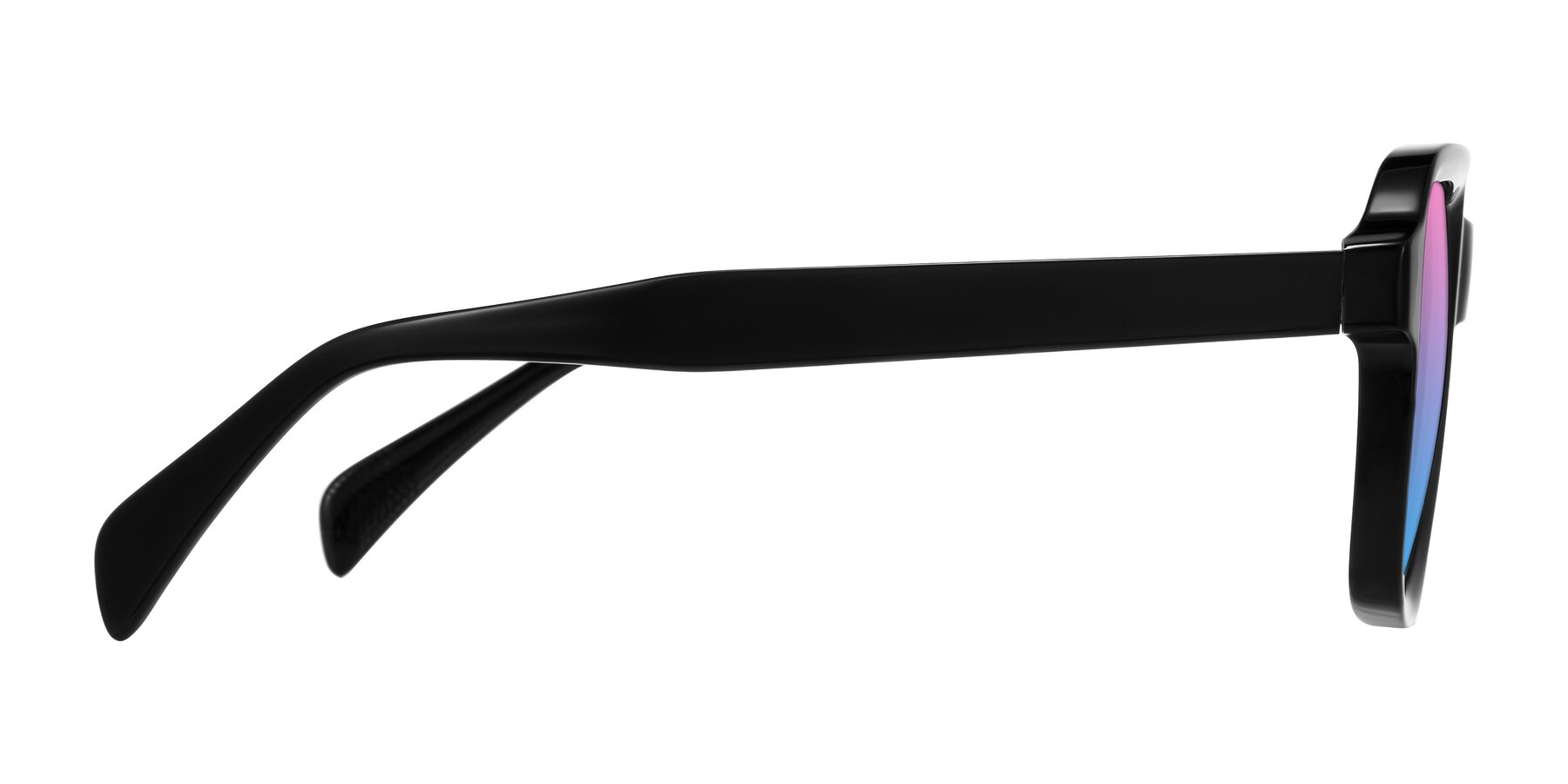 Side of Upbeat in Black with Pink / Blue Gradient Lenses