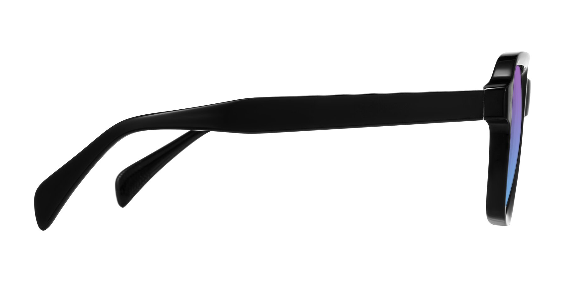 Side of Upbeat in Black with Purple / Blue Gradient Lenses