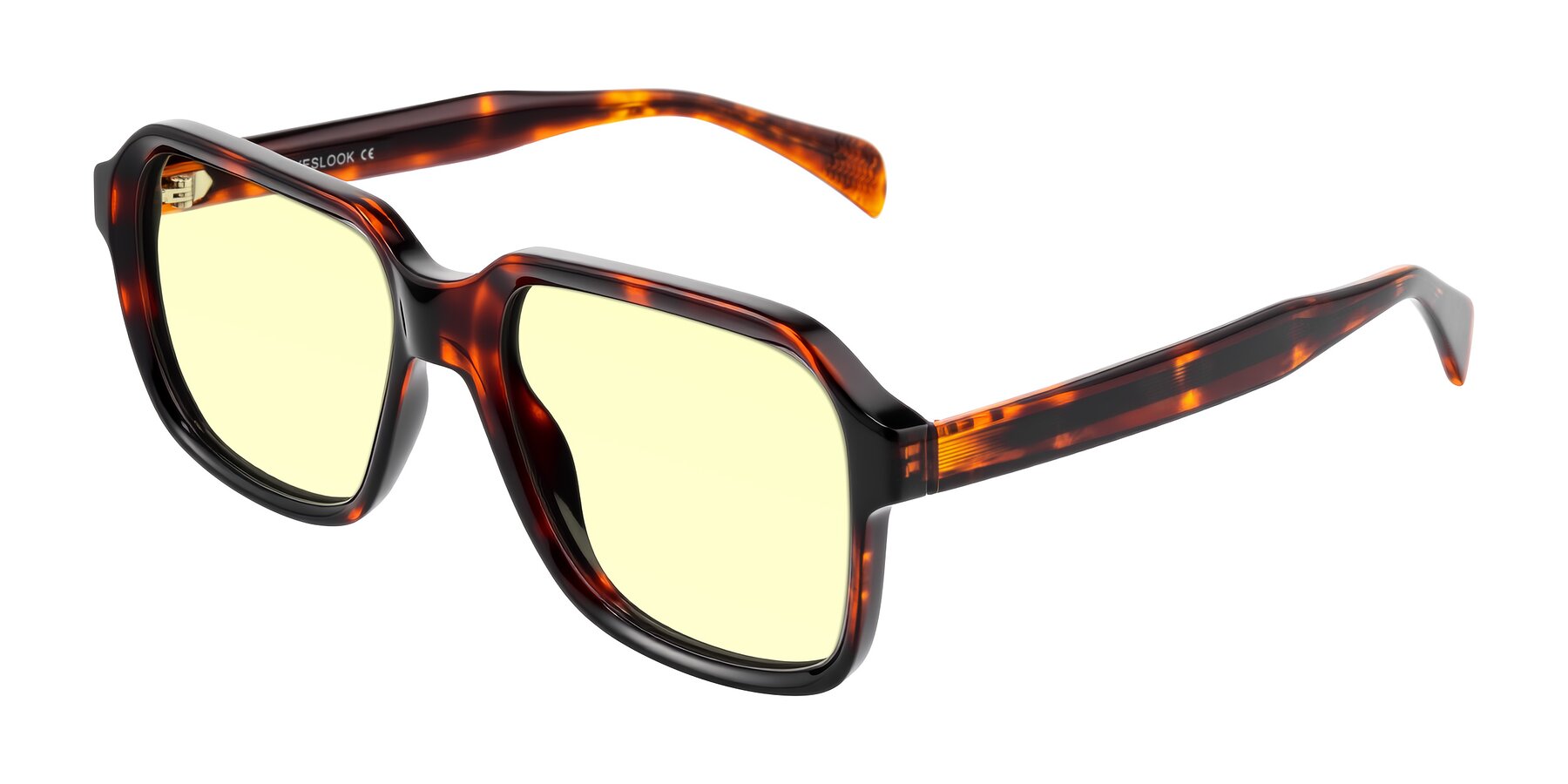 Angle of Upbeat in Tortoise with Light Yellow Tinted Lenses