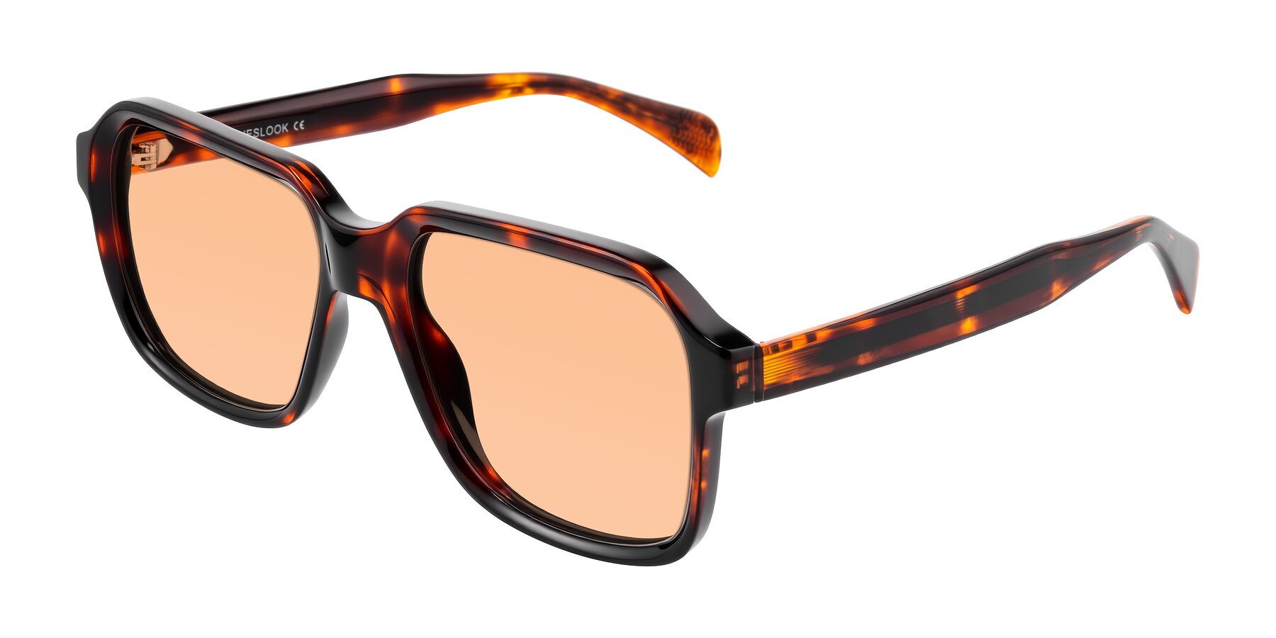 Angle of Upbeat in Tortoise with Light Orange Tinted Lenses