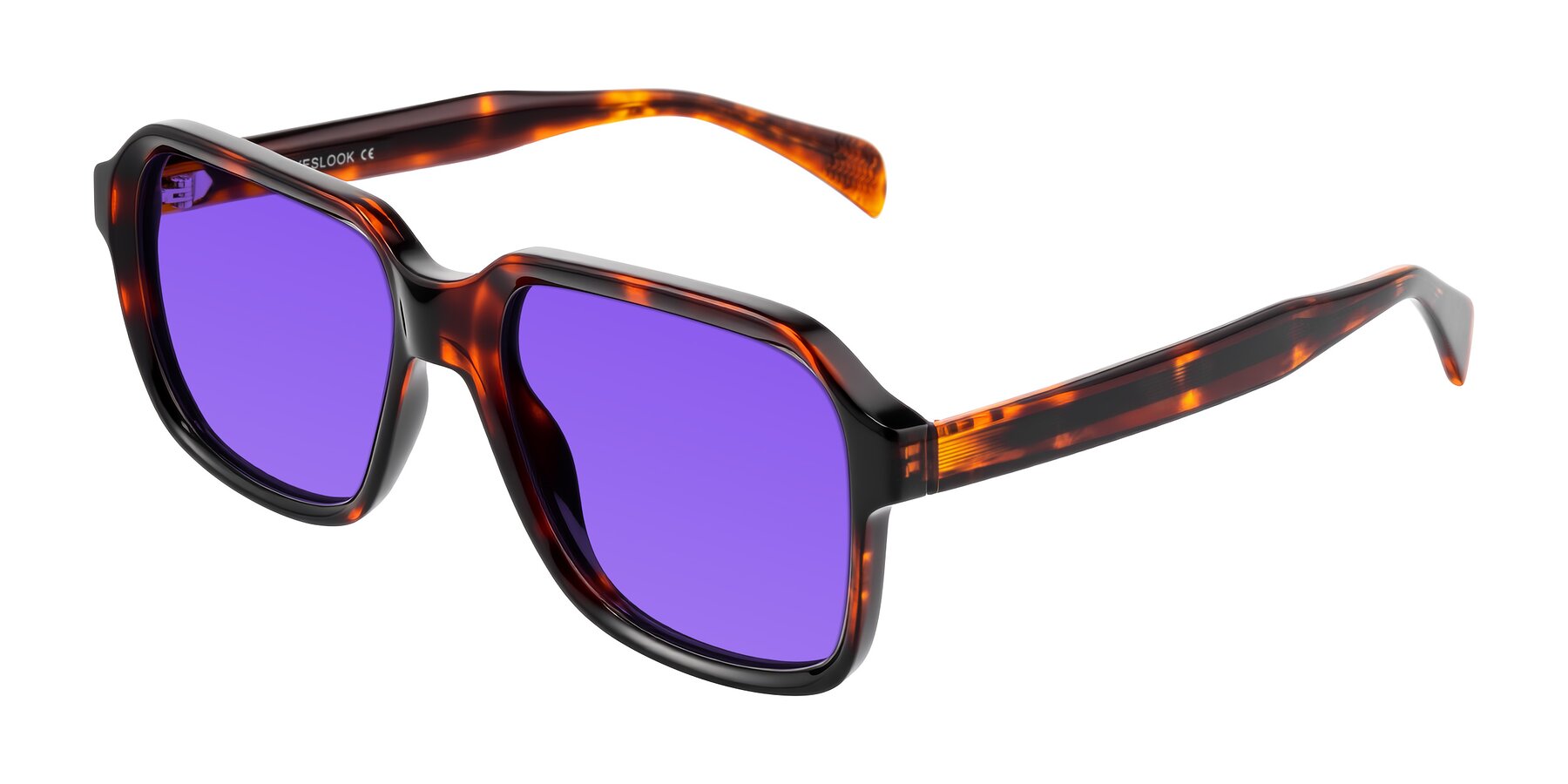 Angle of Upbeat in Tortoise with Purple Tinted Lenses