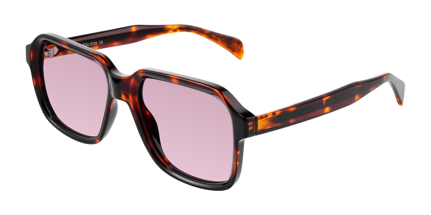 Angle of Upbeat in Tortoise with Light Wine Tinted Lenses