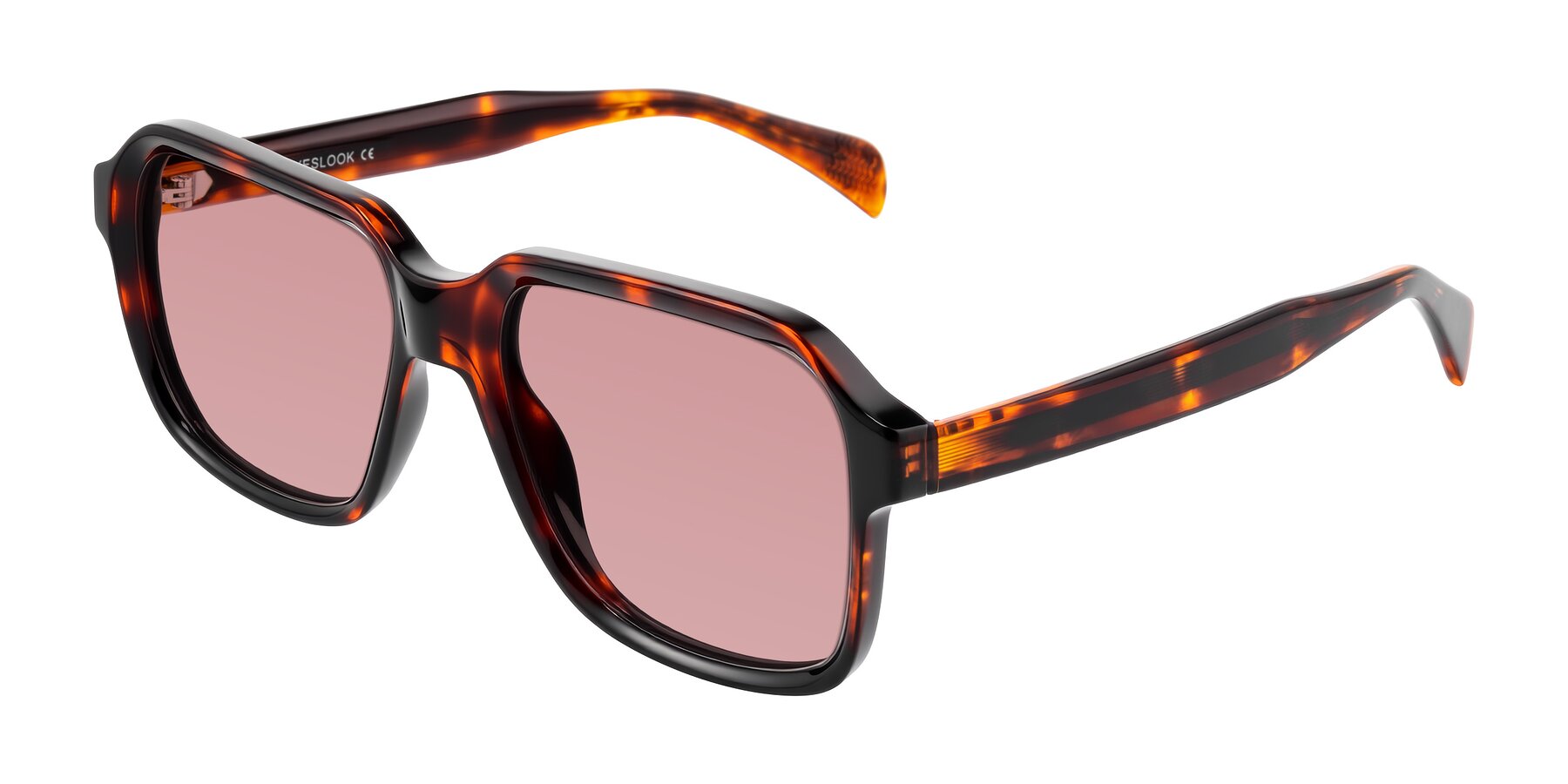 Angle of Upbeat in Tortoise with Medium Garnet Tinted Lenses