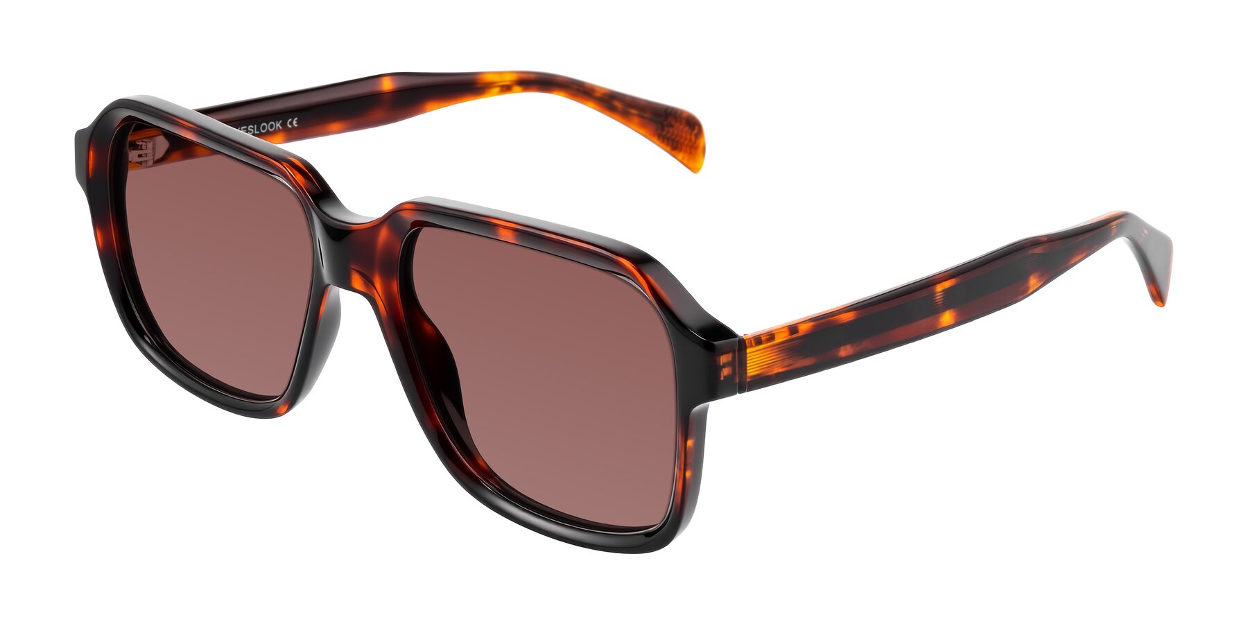 Angle of Upbeat in Tortoise with Garnet Tinted Lenses