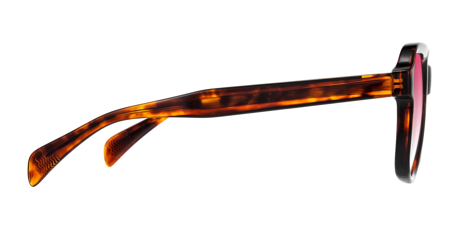Side of Upbeat in Tortoise with Pink Gradient Lenses