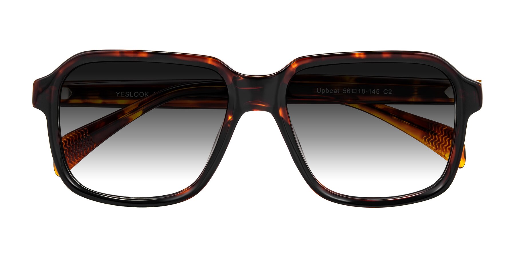Folded Front of Upbeat in Tortoise with Gray Gradient Lenses