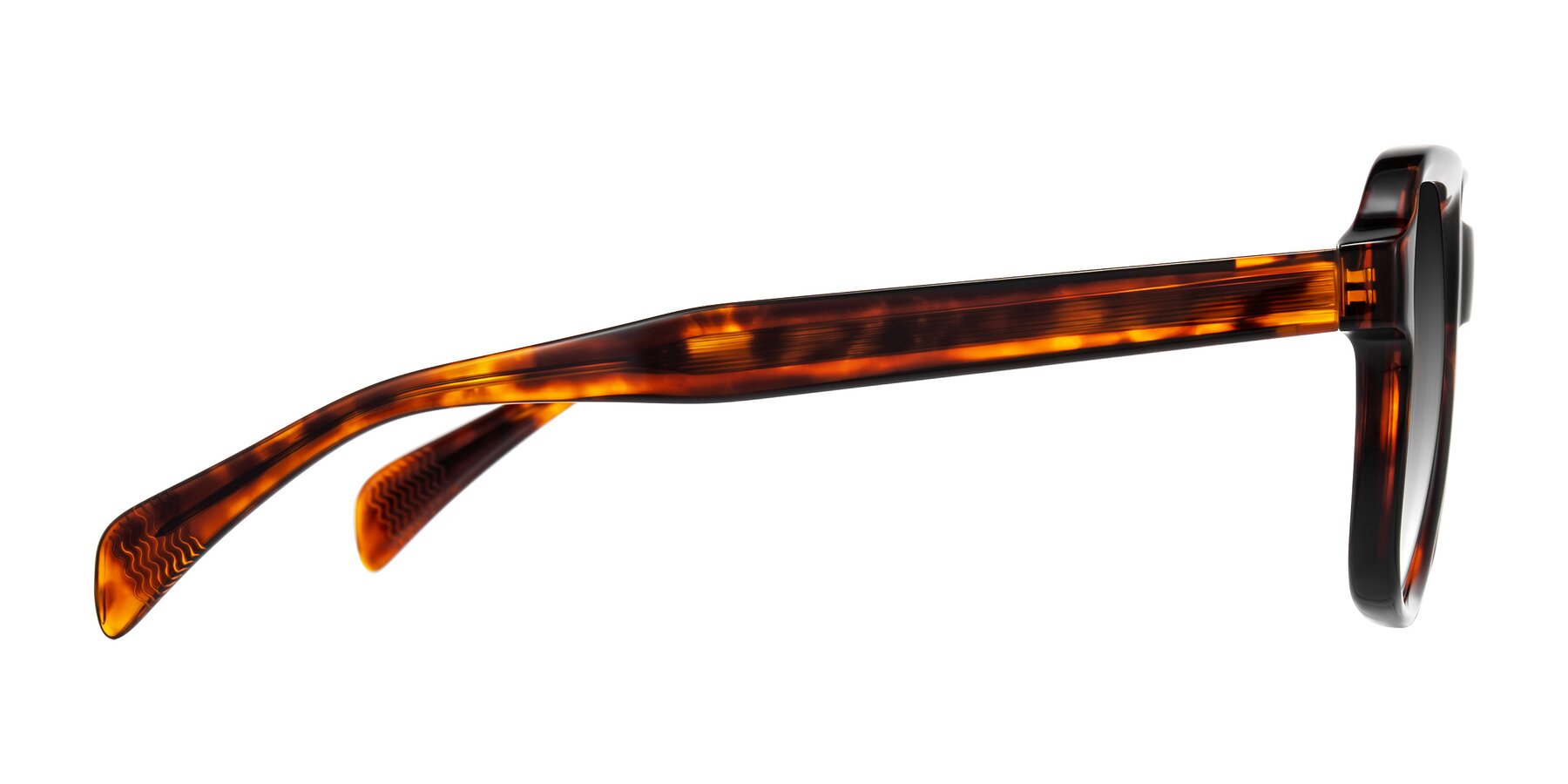 Side of Upbeat in Tortoise with Gray Gradient Lenses