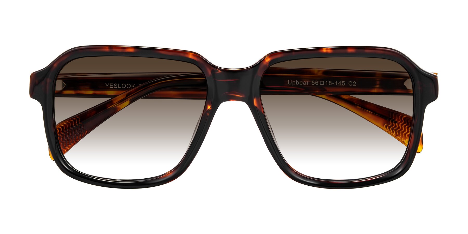 Folded Front of Upbeat in Tortoise with Brown Gradient Lenses
