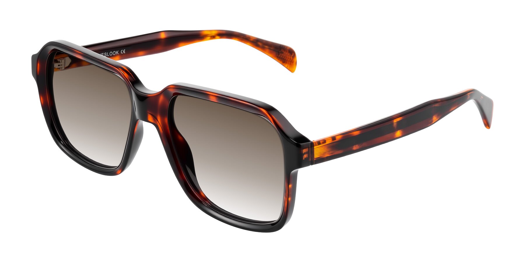Angle of Upbeat in Tortoise with Brown Gradient Lenses