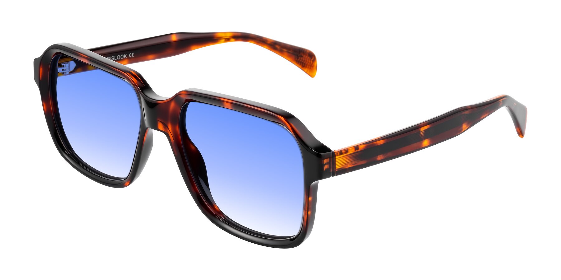 Angle of Upbeat in Tortoise with Blue Gradient Lenses