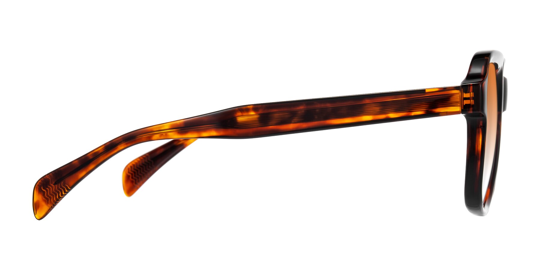 Side of Upbeat in Tortoise with Orange Gradient Lenses