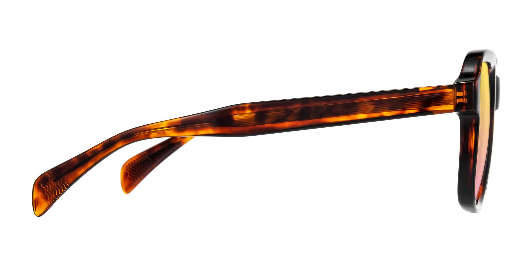 Side of Upbeat in Tortoise with Yellow / Pink Gradient Lenses
