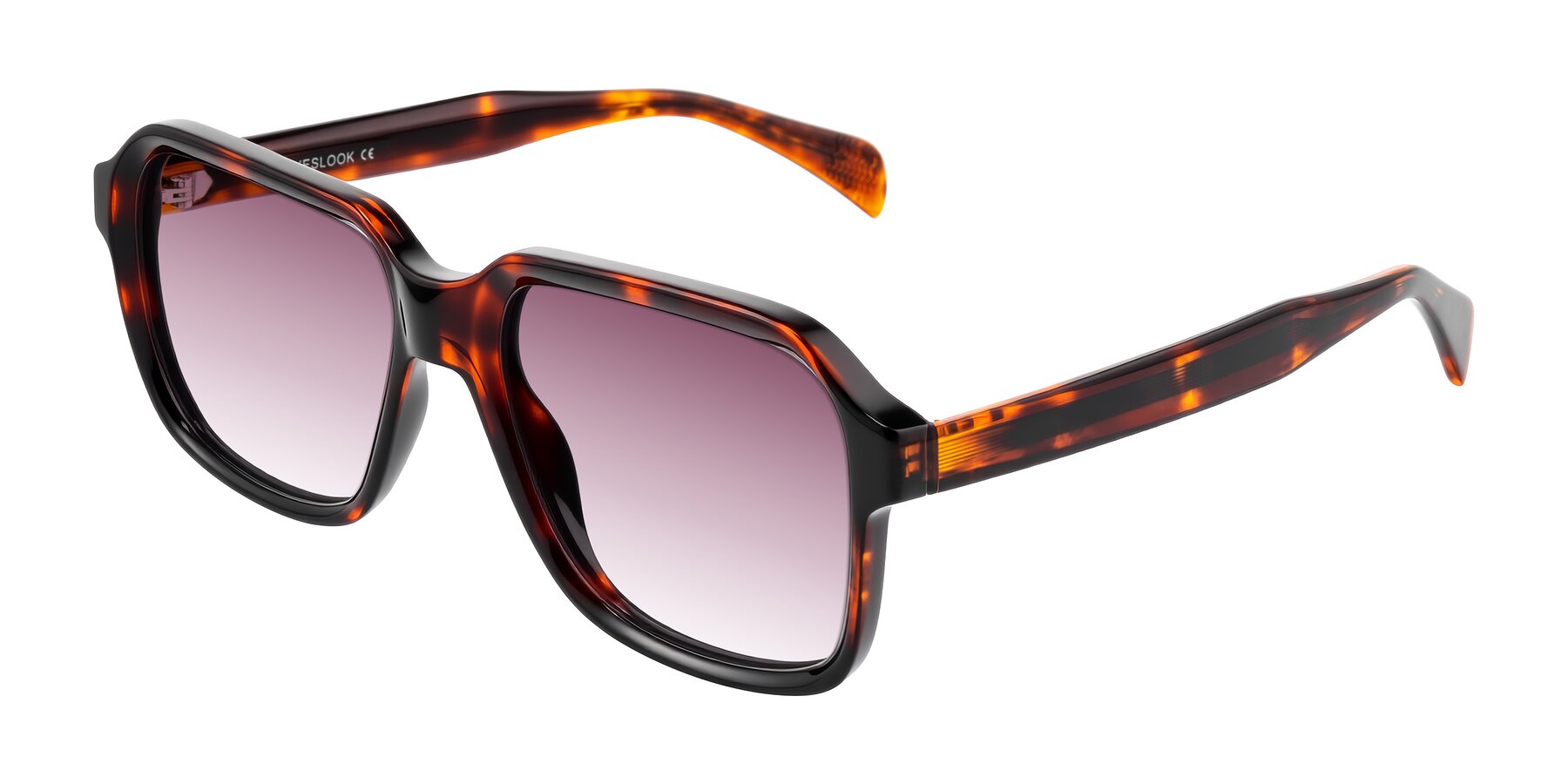 Angle of Upbeat in Tortoise with Wine Gradient Lenses