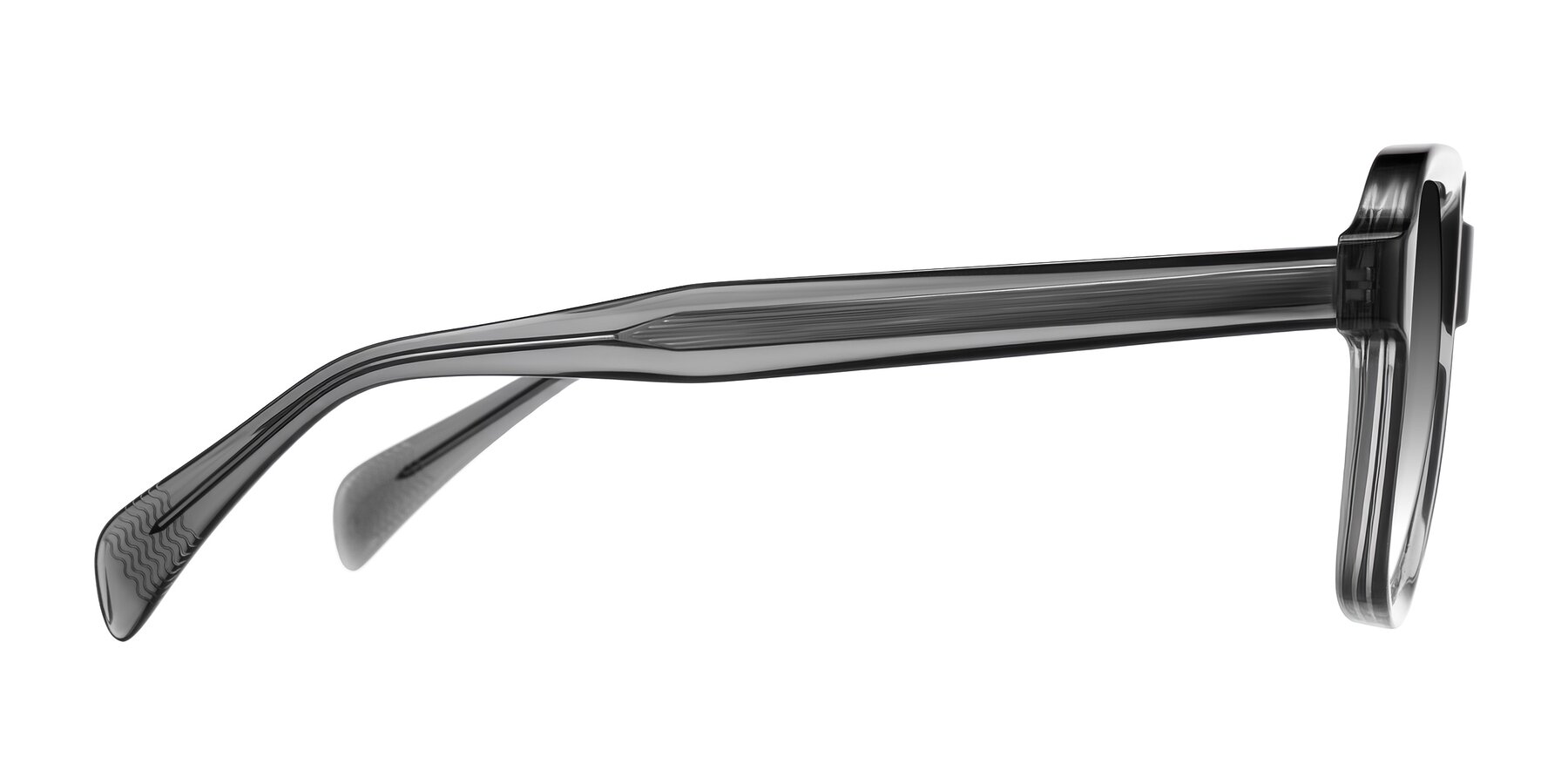 Side of Upbeat in Translucent Gray with Gray Gradient Lenses