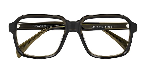 Front of Upbeat in Translucent Olive Gray