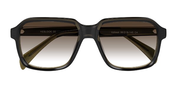 Front of Upbeat in Translucent Olive Gray