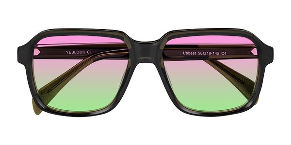 Front of Upbeat in Translucent Olive Gray