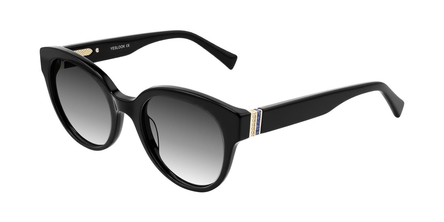 Angle of Zipa in Black with Gray Gradient Lenses