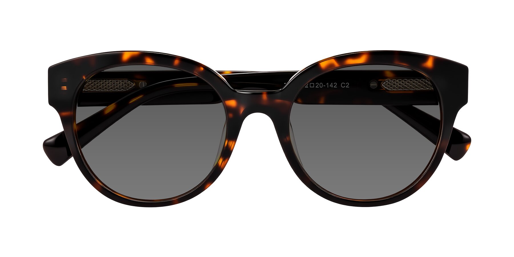 Folded Front of Zipa in Tortoise with Medium Gray Tinted Lenses