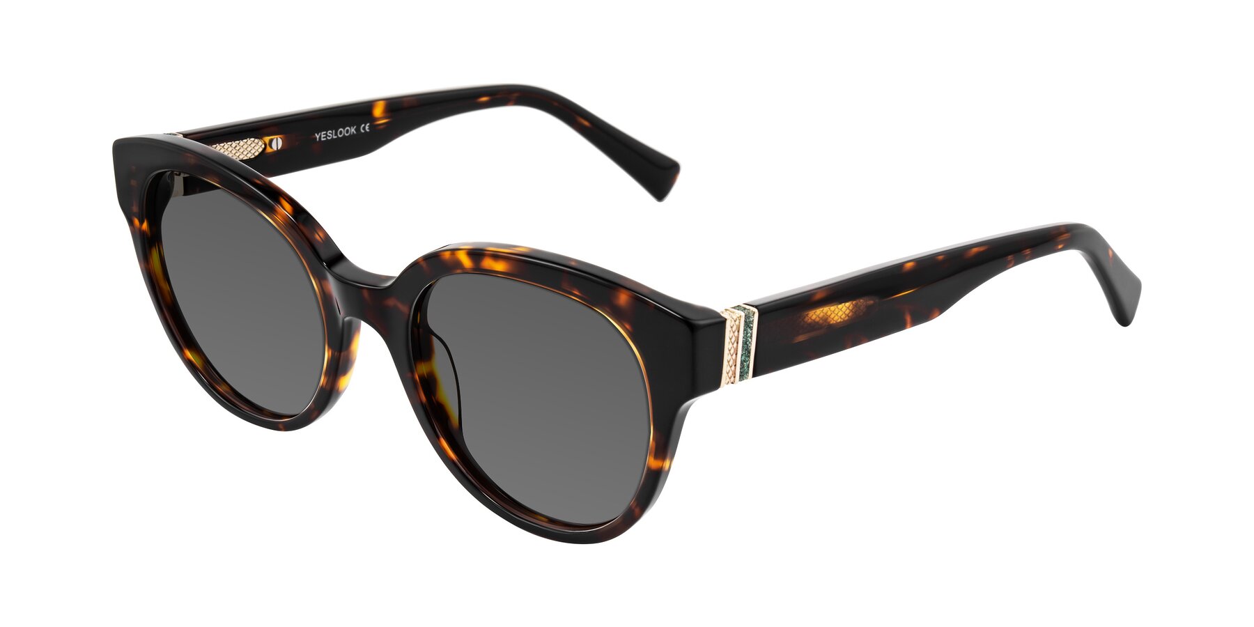 Angle of Zipa in Tortoise with Medium Gray Tinted Lenses