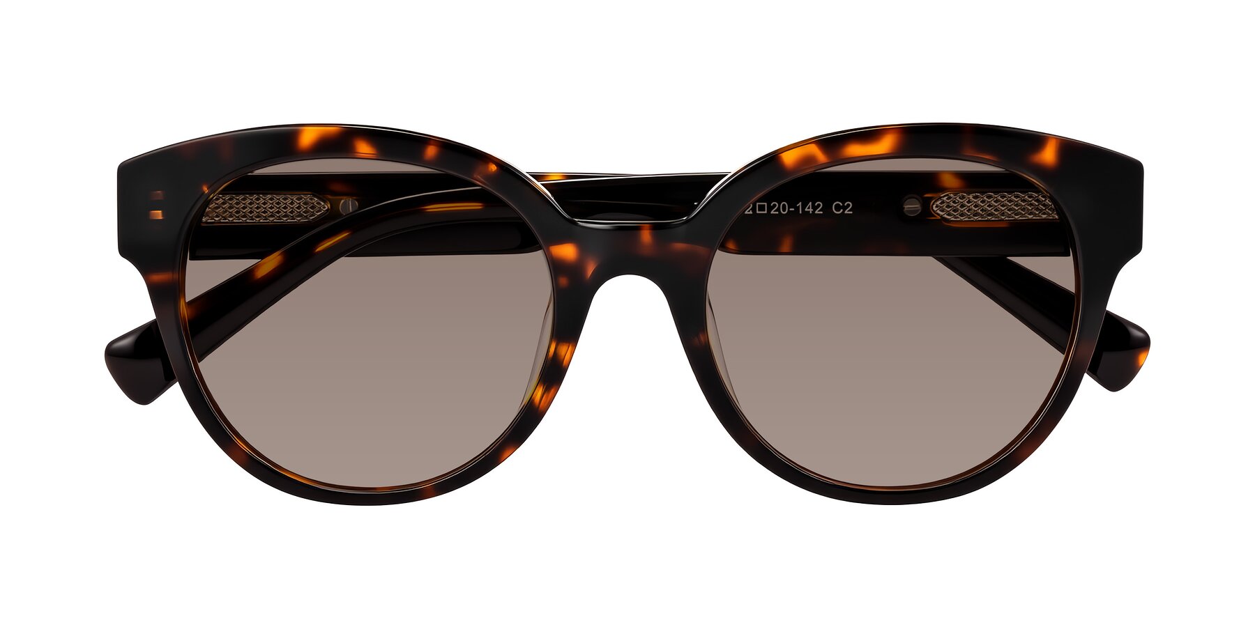 Folded Front of Zipa in Tortoise with Medium Brown Tinted Lenses