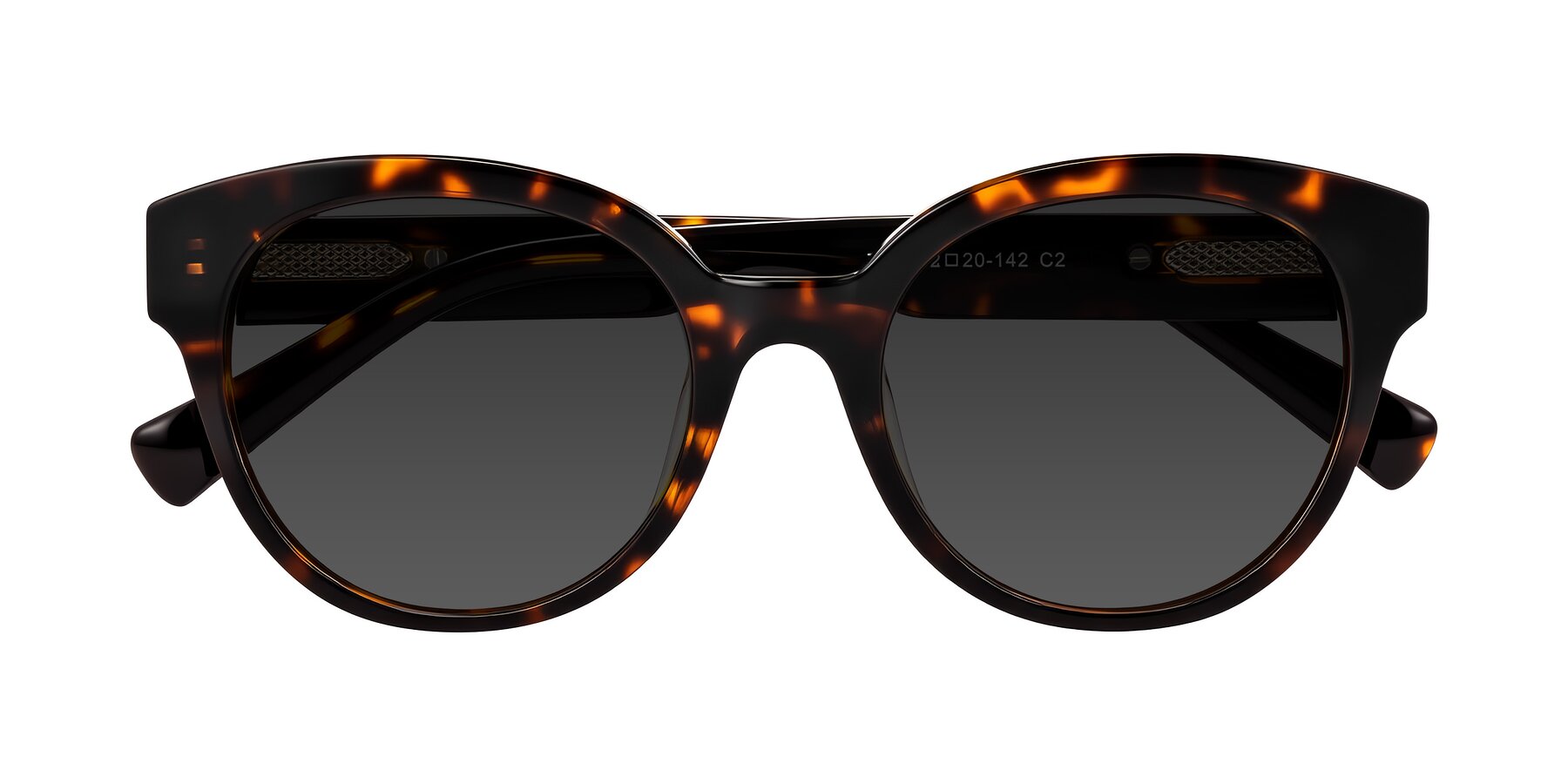 Folded Front of Zipa in Tortoise with Gray Tinted Lenses