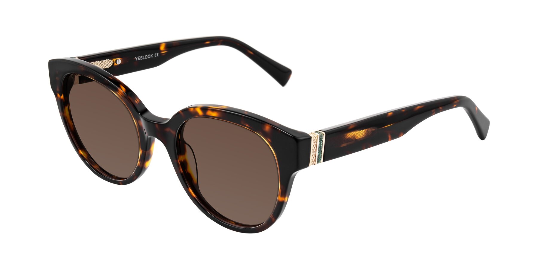 Angle of Zipa in Tortoise with Brown Tinted Lenses