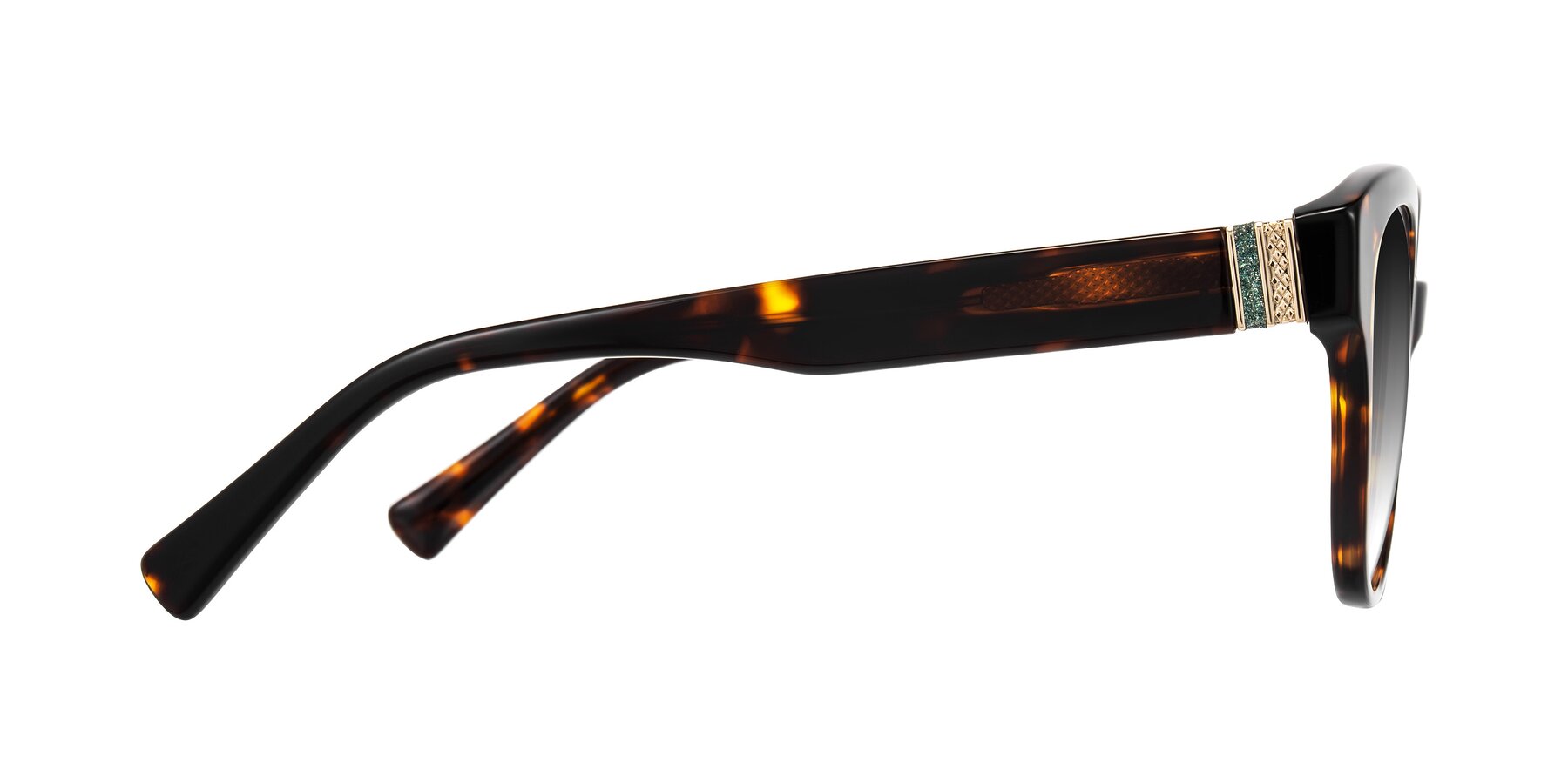 Side of Zipa in Tortoise with Gray Gradient Lenses