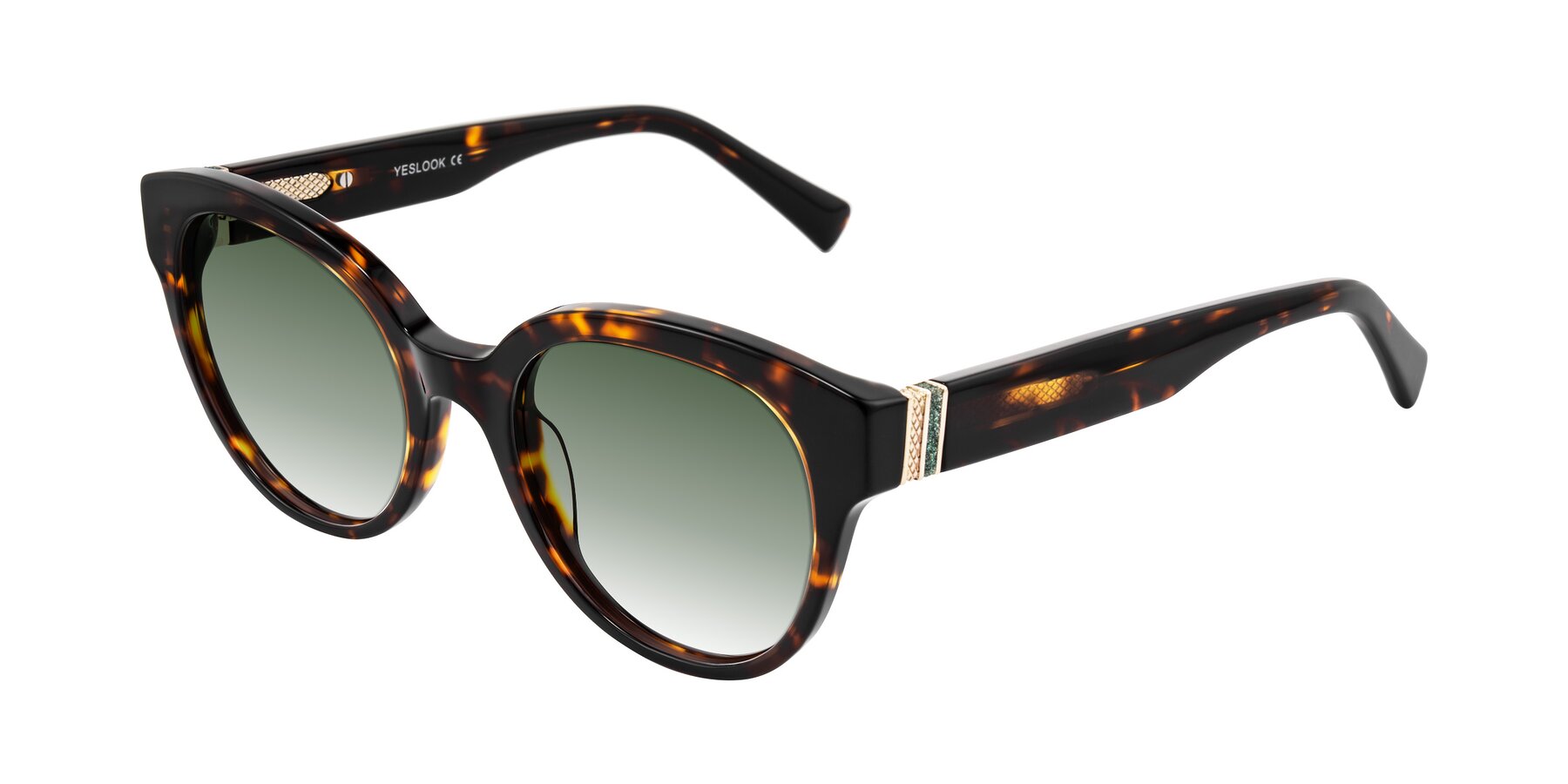 Angle of Zipa in Tortoise with Green Gradient Lenses
