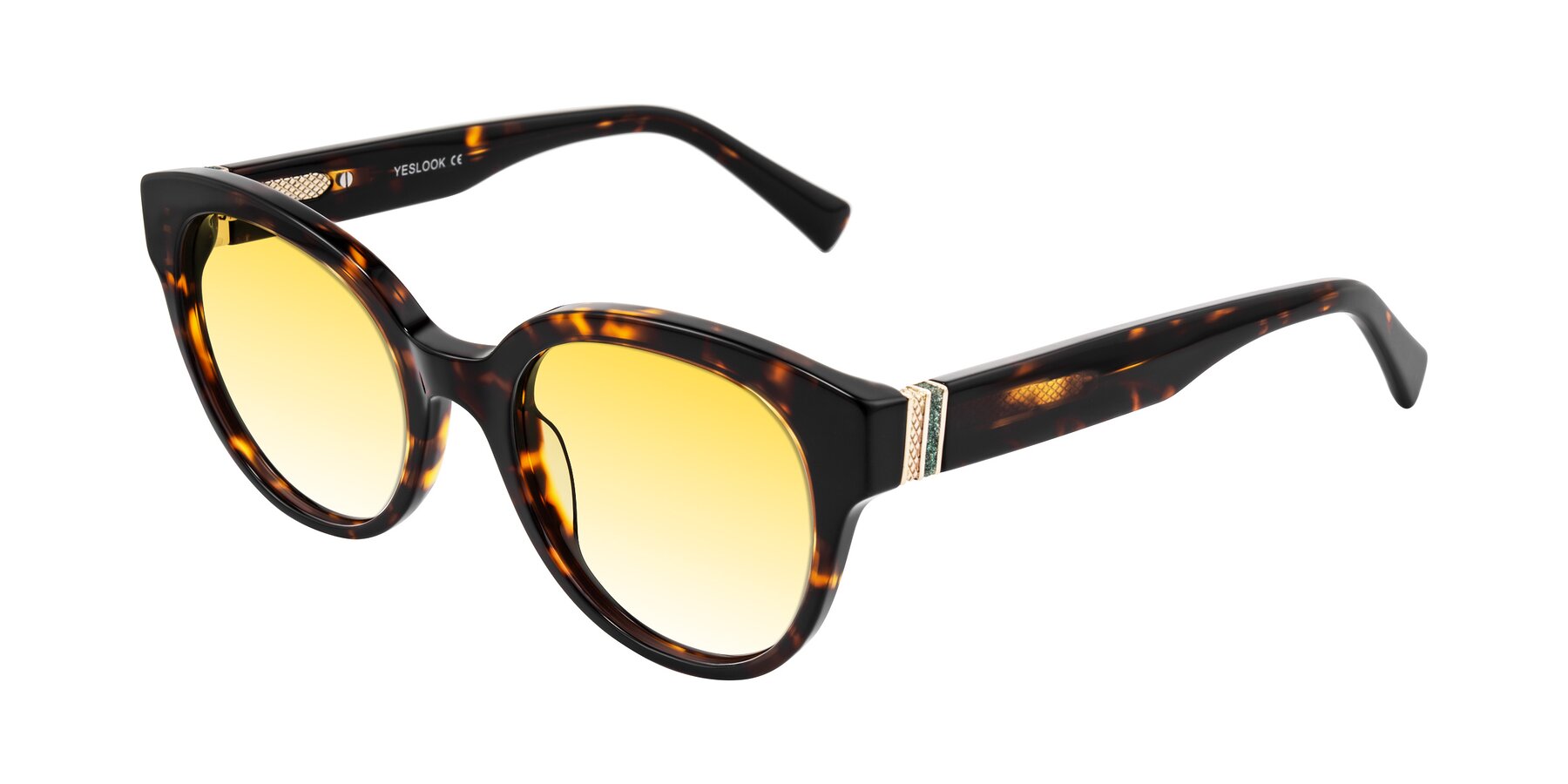 Angle of Zipa in Tortoise with Yellow Gradient Lenses
