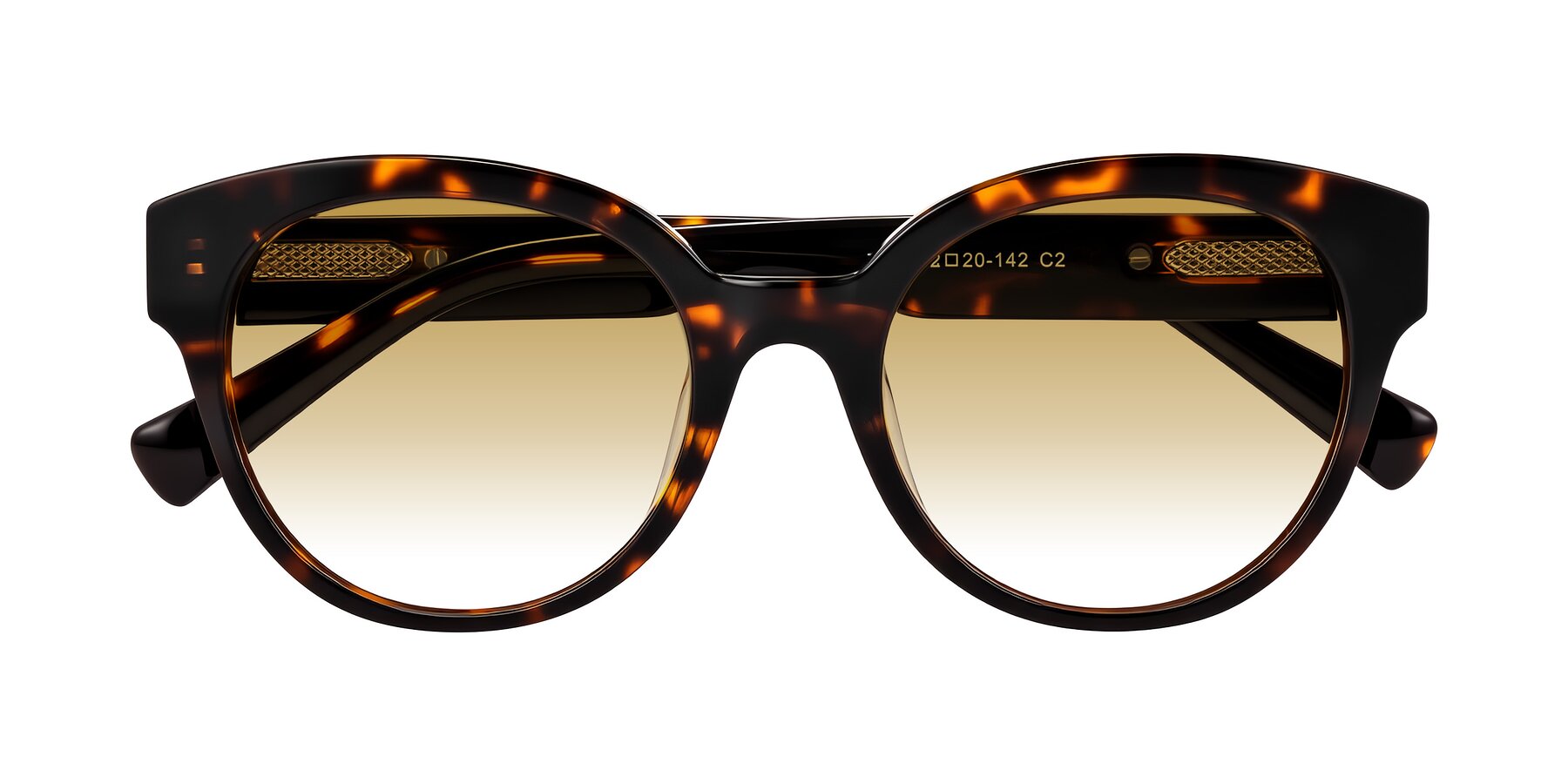Folded Front of Zipa in Tortoise with Champagne Gradient Lenses