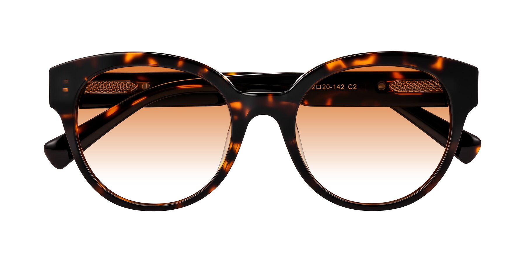 Folded Front of Zipa in Tortoise with Orange Gradient Lenses