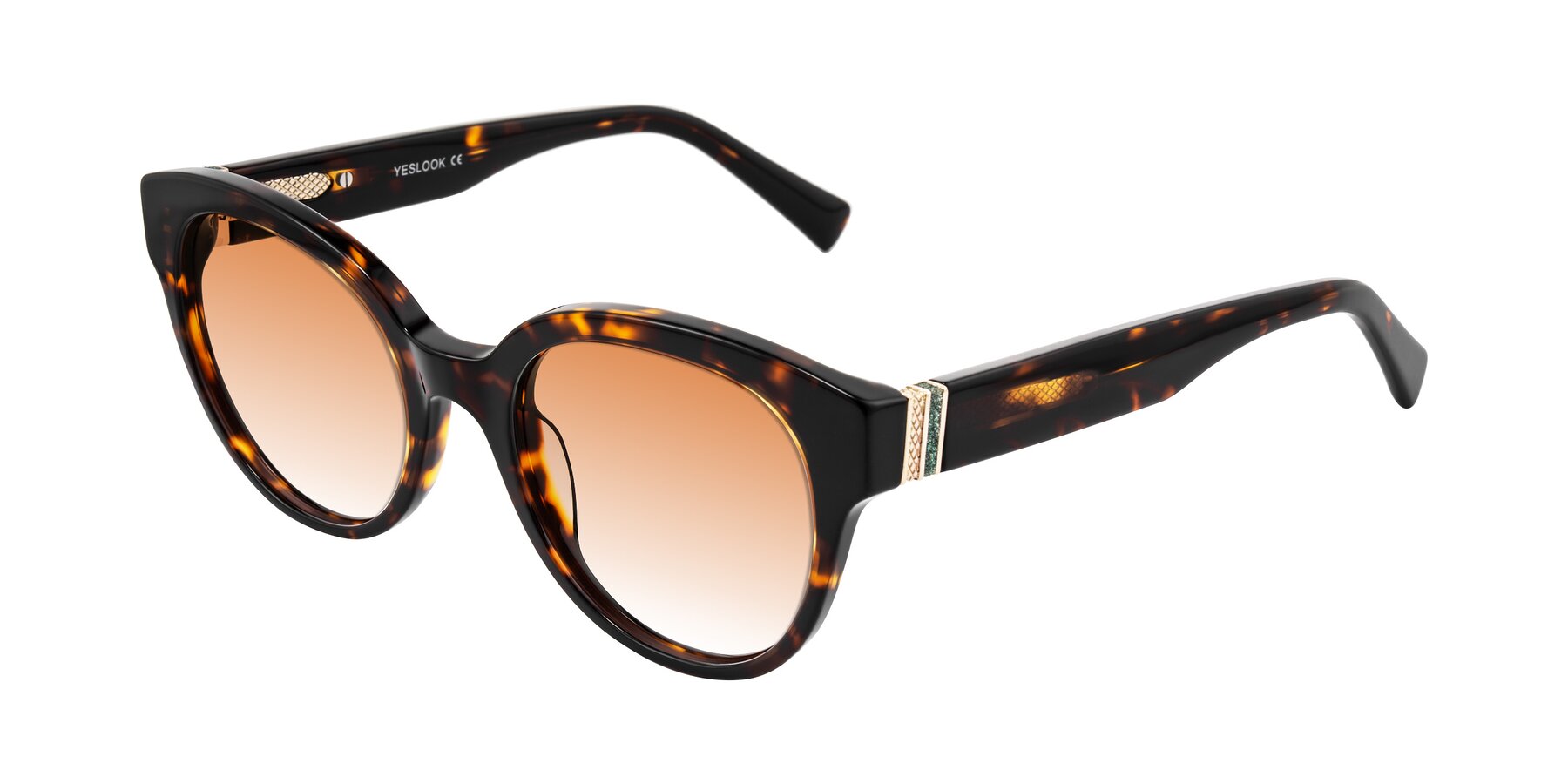 Angle of Zipa in Tortoise with Orange Gradient Lenses