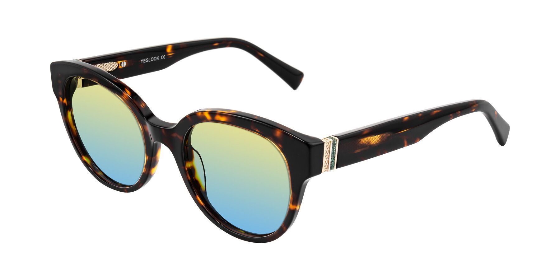 Angle of Zipa in Tortoise with Yellow / Blue Gradient Lenses