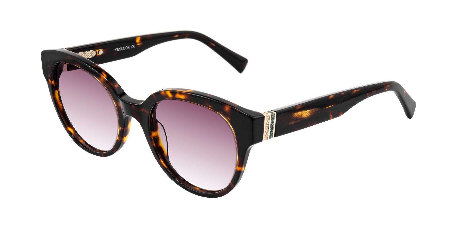 Angle of Zipa in Tortoise with Wine Gradient Lenses