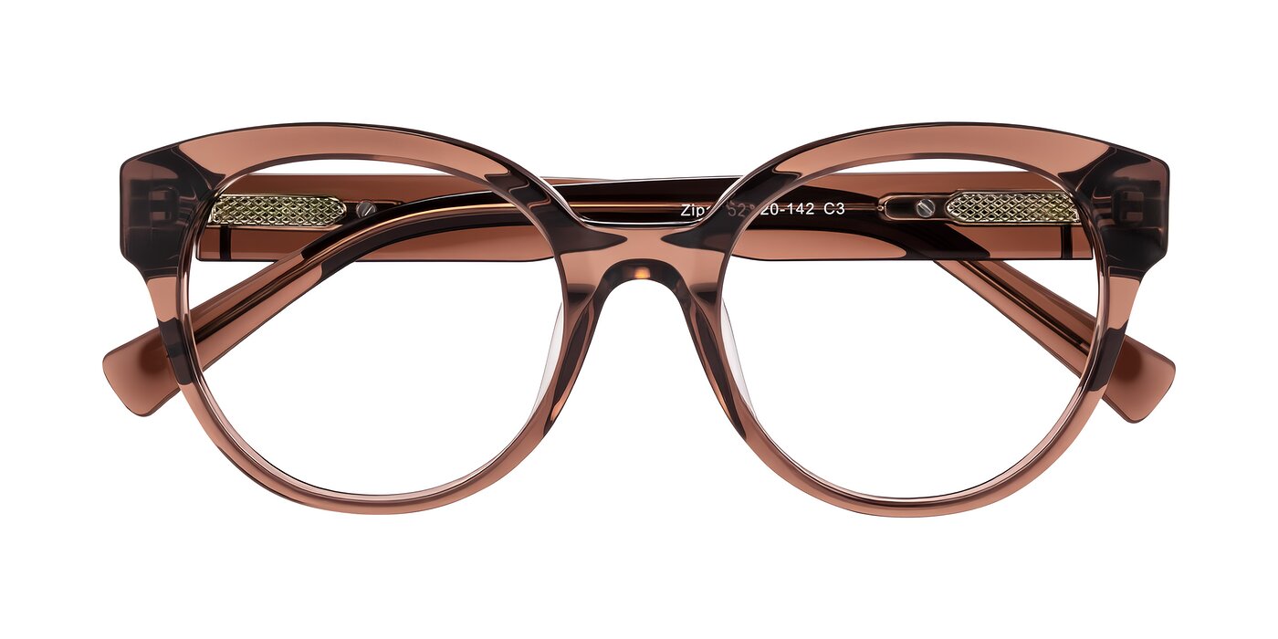 Zipa - Translucent Brown Eyeglasses