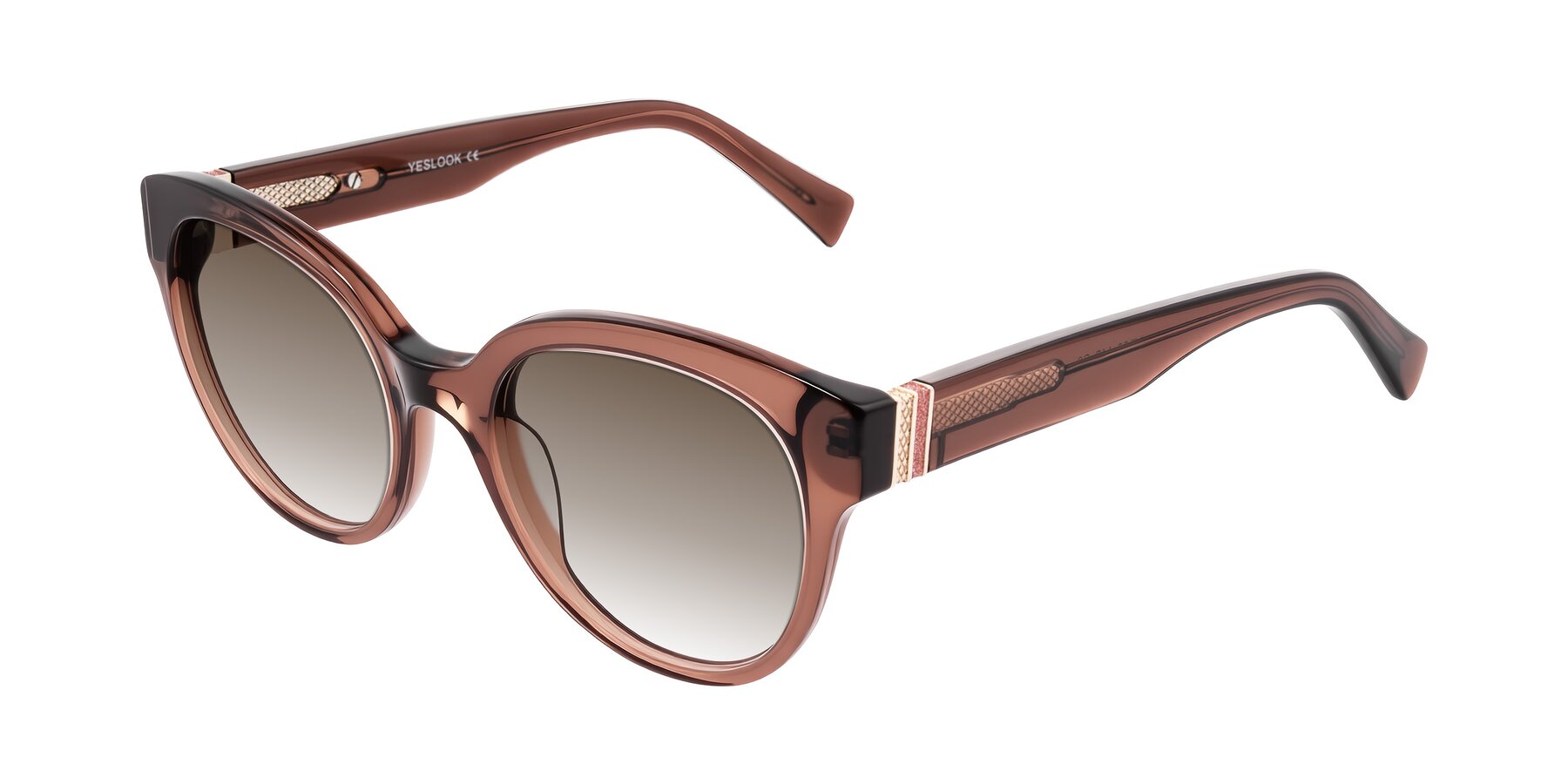 Angle of Zipa in Translucent Brown with Brown Gradient Lenses