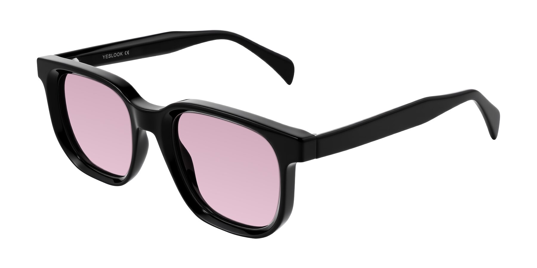 Angle of Mysterious in Black with Light Wine Tinted Lenses