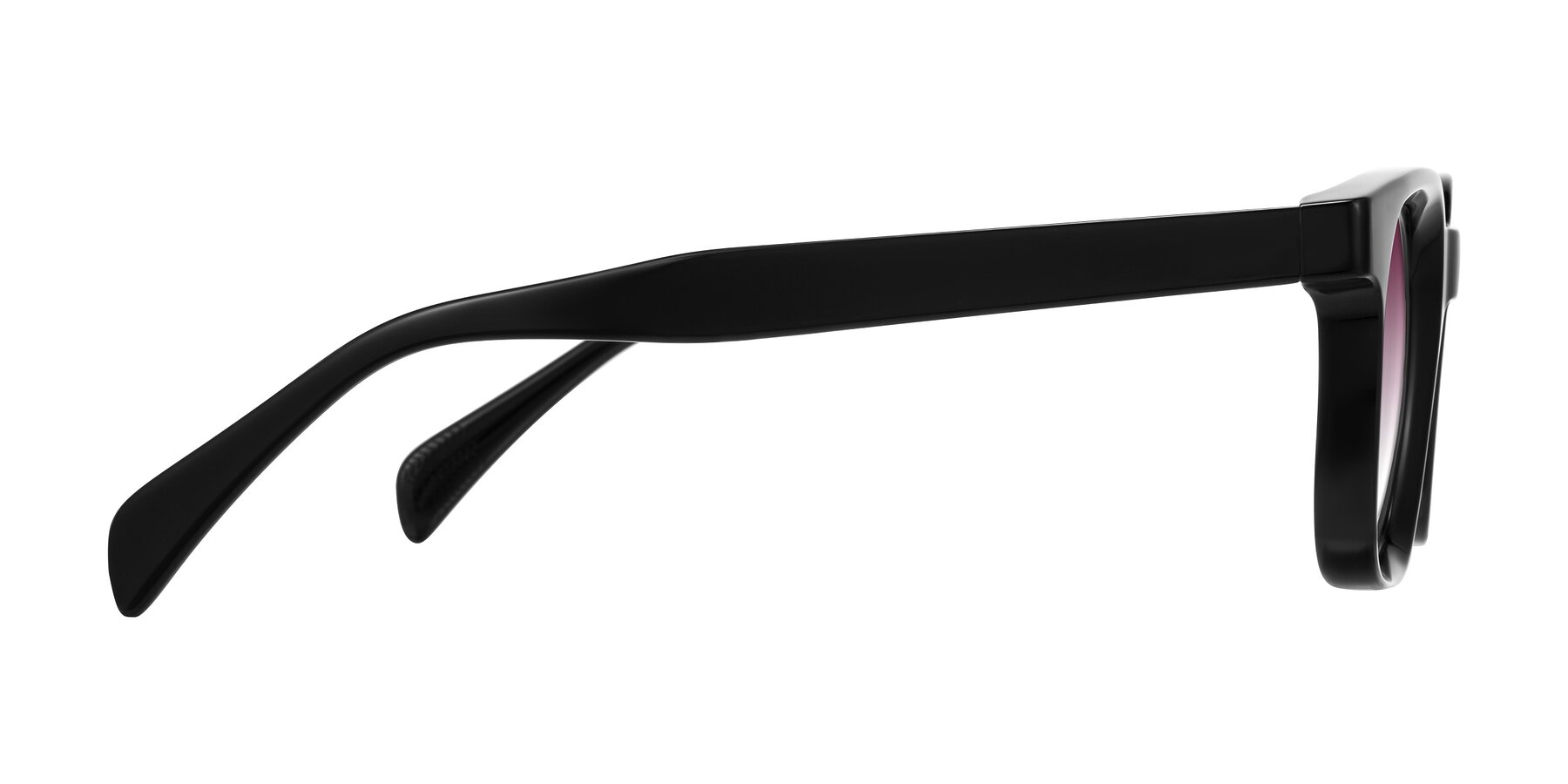 Side of Mysterious in Black with Wine Gradient Lenses