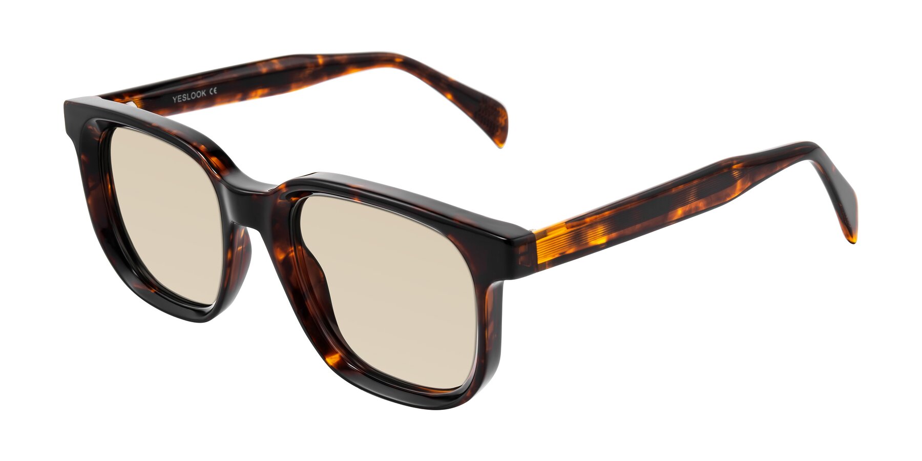 Angle of Mysterious in Dark Tortoise with Light Brown Tinted Lenses