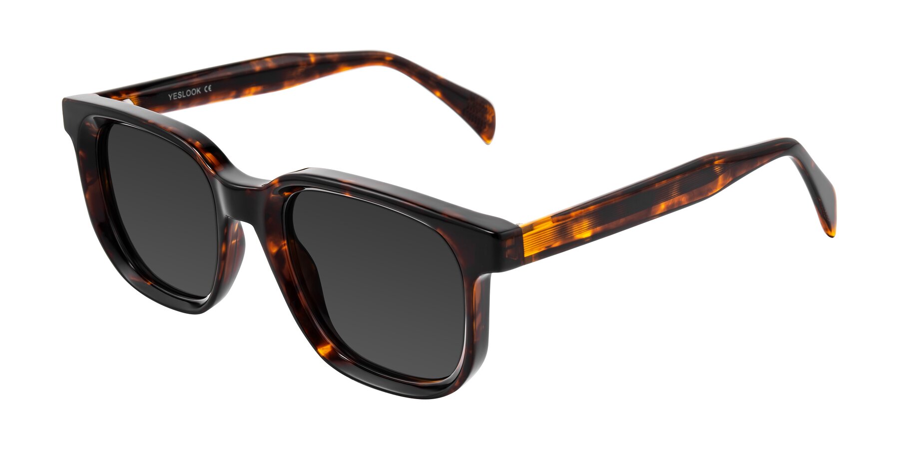 Angle of Mysterious in Dark Tortoise with Gray Tinted Lenses